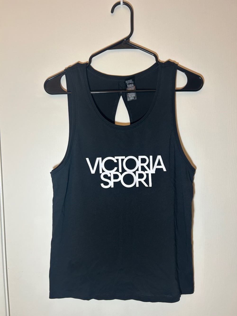 Victoria Sport Black Logo Performance Tank Size S Victorias Secret